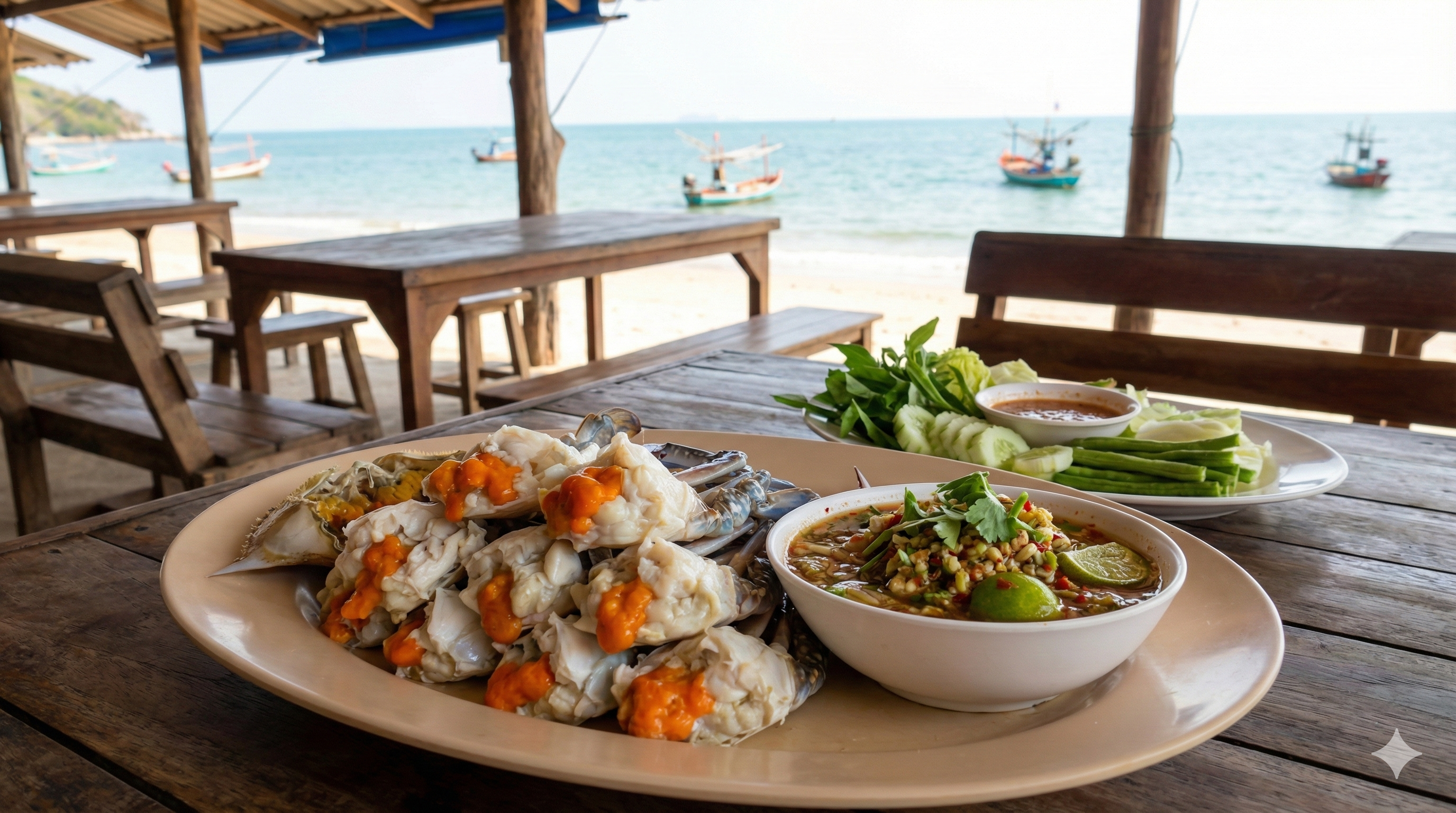 ร้านเจ๊ยินดี ซีฟู้ด หาดแม่รำพึง อาหารทะเลสดระยอง
